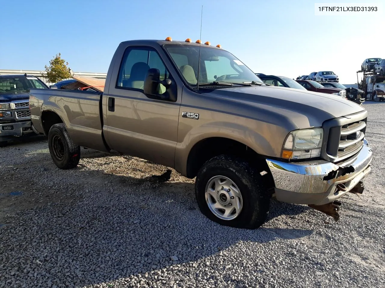 2003 Ford F250 Super Duty VIN: 1FTNF21LX3ED31393 Lot: 71043654