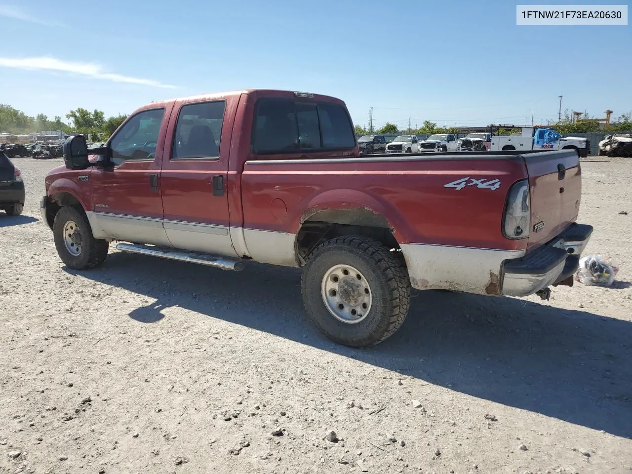 2003 Ford F250 Super Duty VIN: 1FTNW21F73EA20630 Lot: 73472334