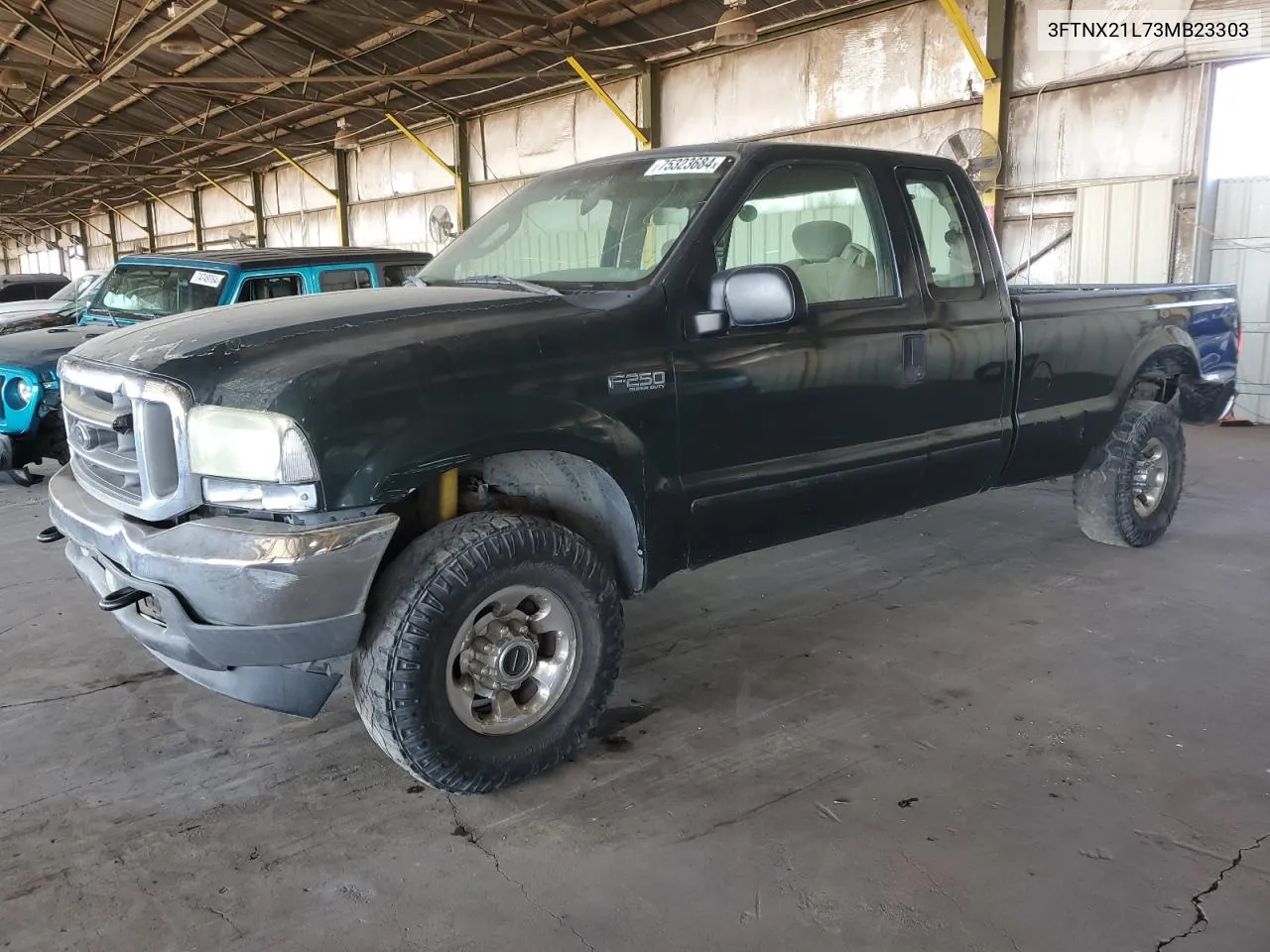 2003 Ford F250 Super Duty VIN: 3FTNX21L73MB23303 Lot: 75323684