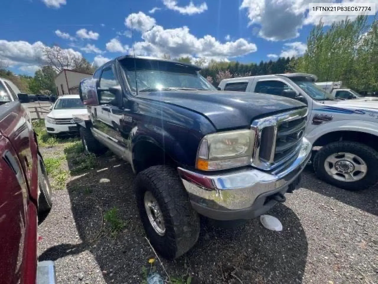 2003 Ford F250 Super Duty VIN: 1FTNX21P83EC67774 Lot: 75847364