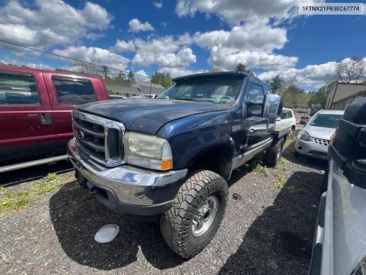 2003 Ford F250 Super Duty VIN: 1FTNX21P83EC67774 Lot: 75847364