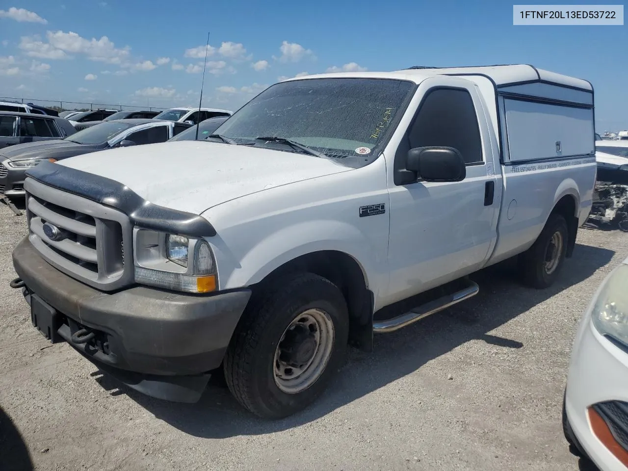 2003 Ford F250 Super Duty VIN: 1FTNF20L13ED53722 Lot: 76193674