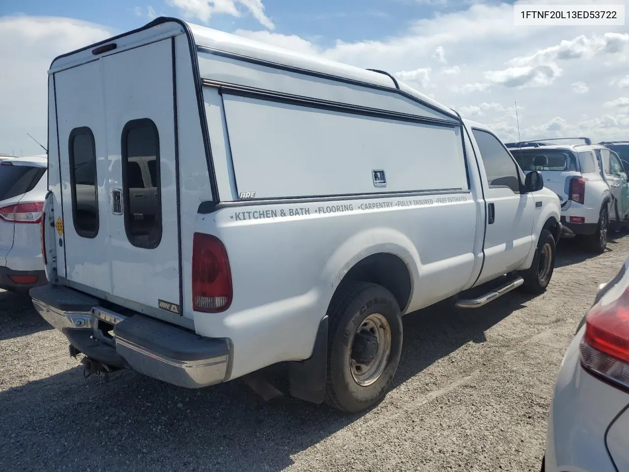 2003 Ford F250 Super Duty VIN: 1FTNF20L13ED53722 Lot: 76193674