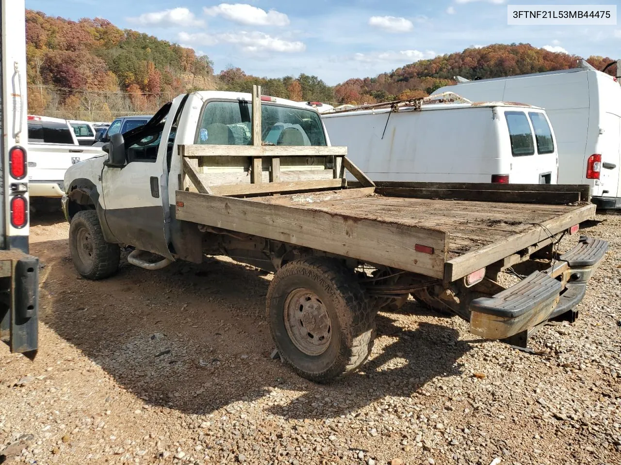 2003 Ford F250 Super Duty VIN: 3FTNF21L53MB44475 Lot: 76493214