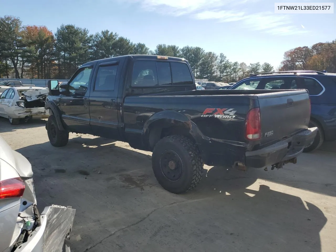 2003 Ford F250 Super Duty VIN: 1FTNW21L33ED21577 Lot: 77971034