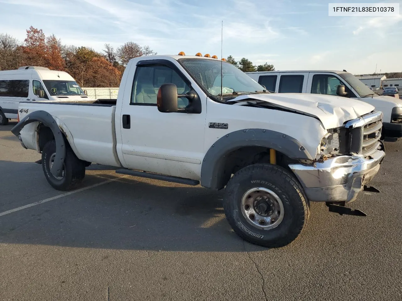 2003 Ford F250 Super Duty VIN: 1FTNF21L83ED10378 Lot: 78414894