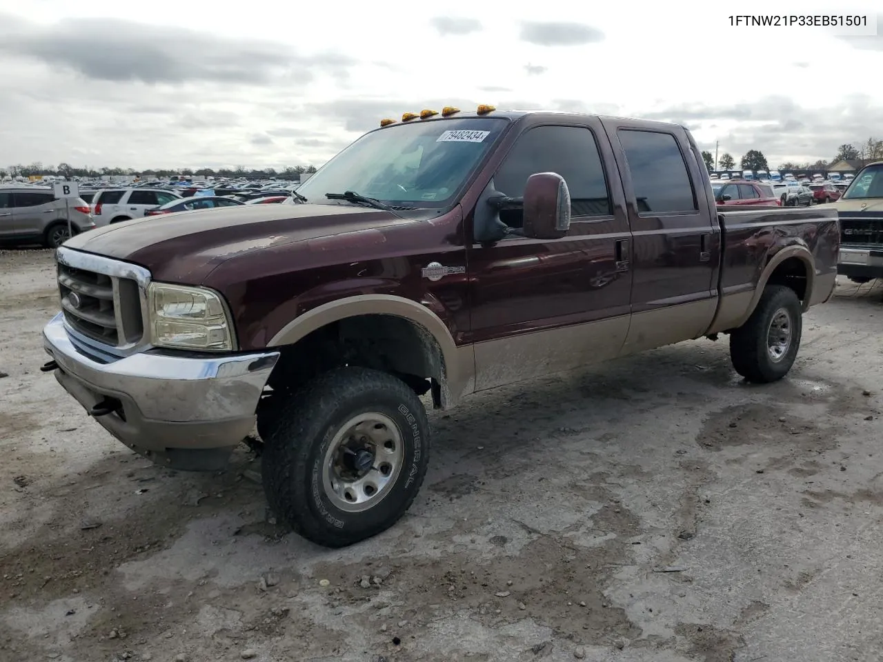 2003 Ford F250 Super Duty VIN: 1FTNW21P33EB51501 Lot: 79482434