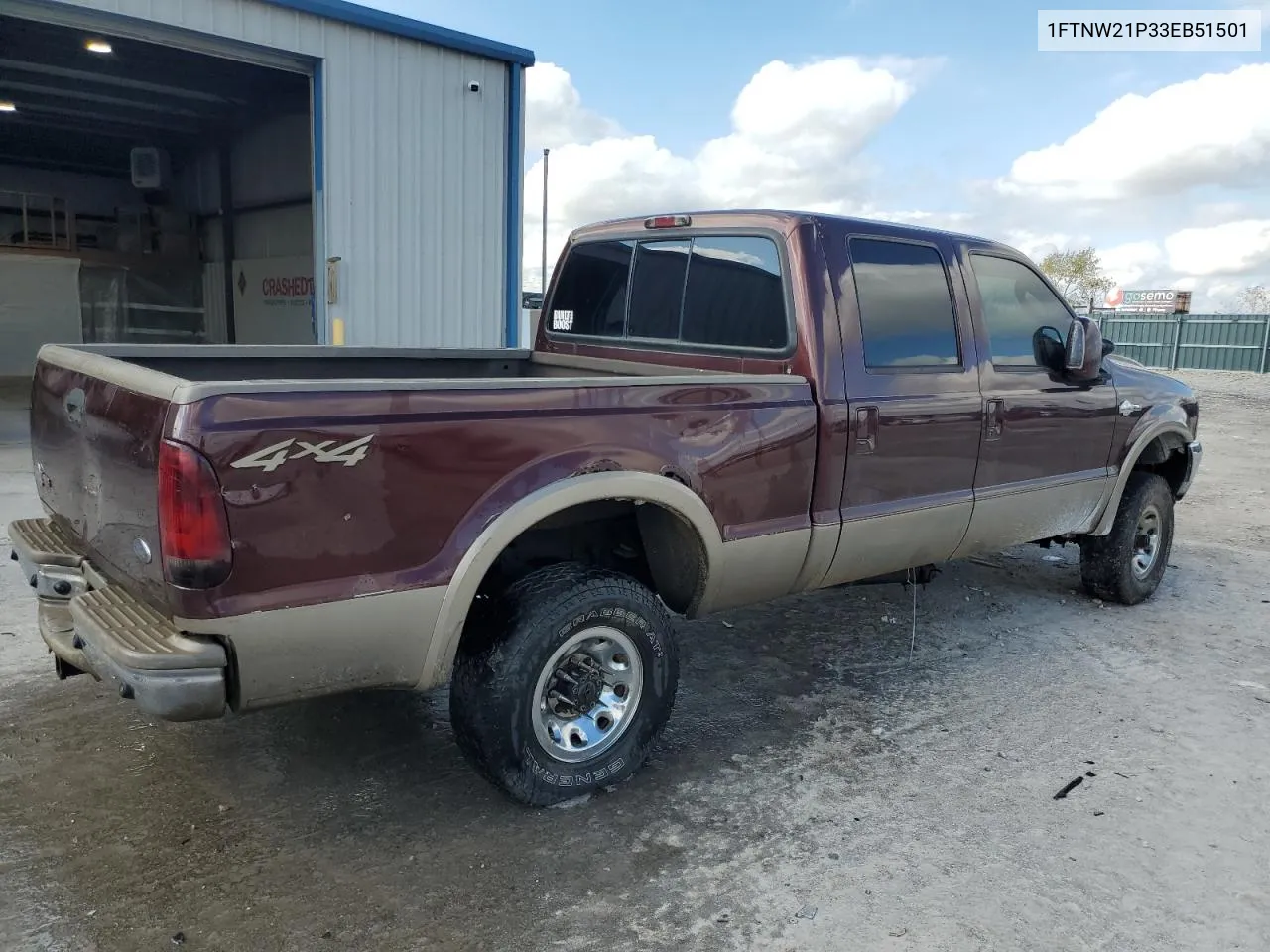 2003 Ford F250 Super Duty VIN: 1FTNW21P33EB51501 Lot: 79482434