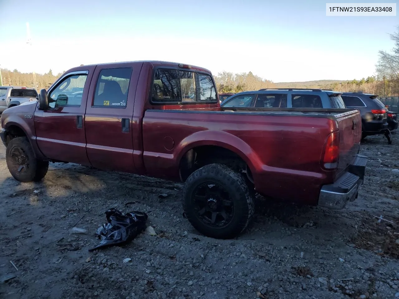 2003 Ford F250 Super Duty VIN: 1FTNW21S93EA33408 Lot: 80507764