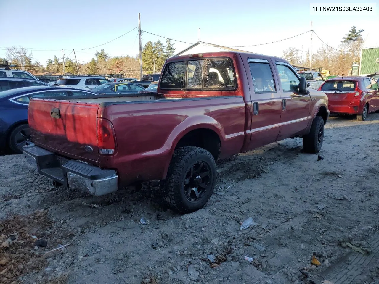 2003 Ford F250 Super Duty VIN: 1FTNW21S93EA33408 Lot: 80507764