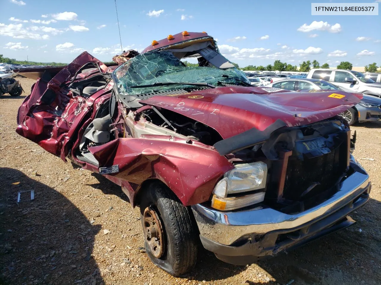 2004 Ford F250 Super Duty VIN: 1FTNW21L84EE05377 Lot: 46290392