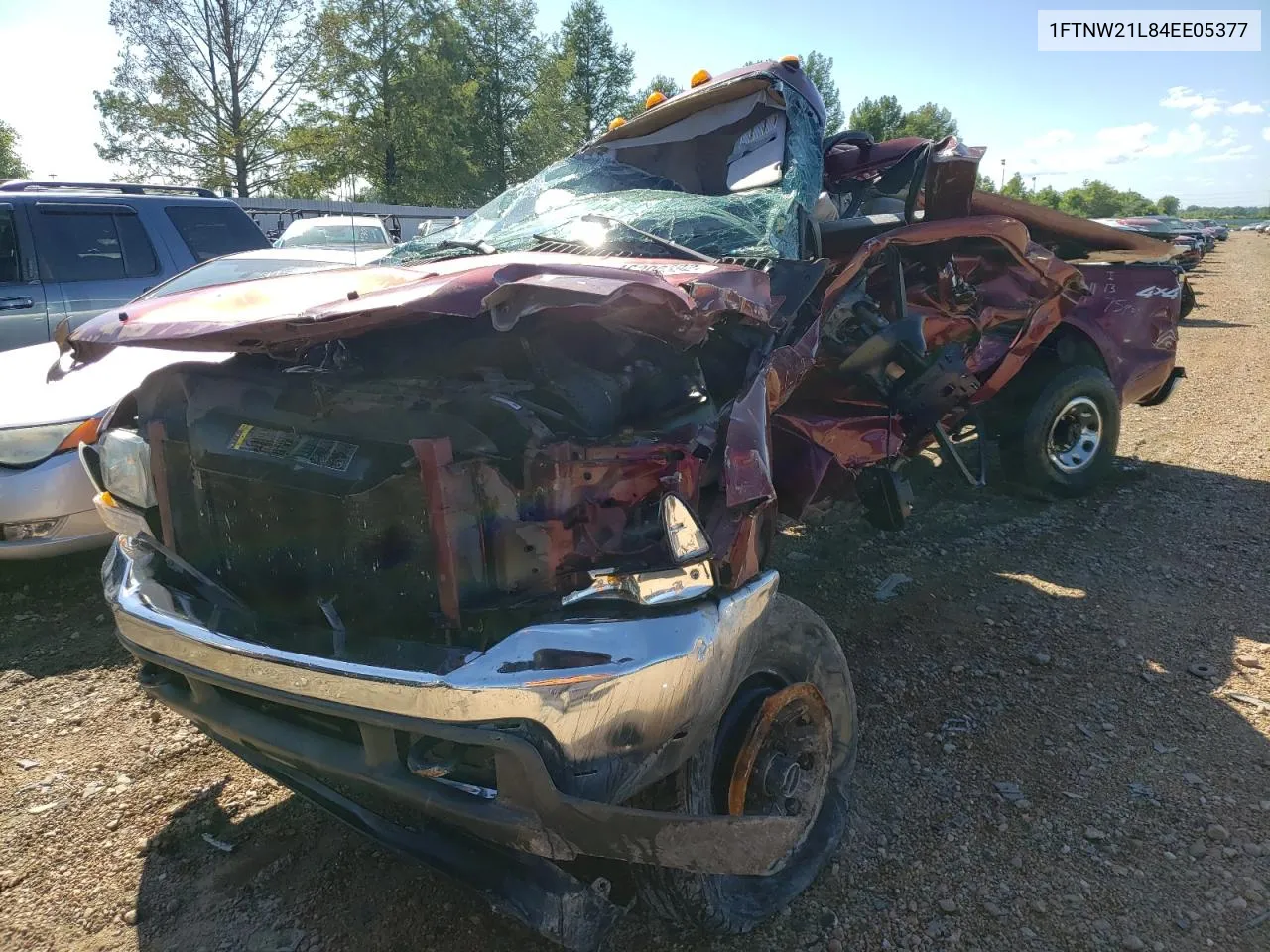 2004 Ford F250 Super Duty VIN: 1FTNW21L84EE05377 Lot: 46290392