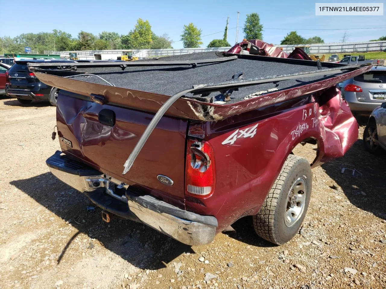 2004 Ford F250 Super Duty VIN: 1FTNW21L84EE05377 Lot: 46290392