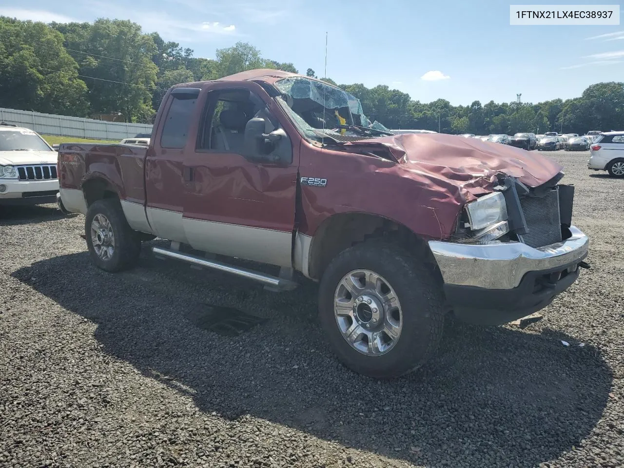 2004 Ford F250 Super Duty VIN: 1FTNX21LX4EC38937 Lot: 62311204