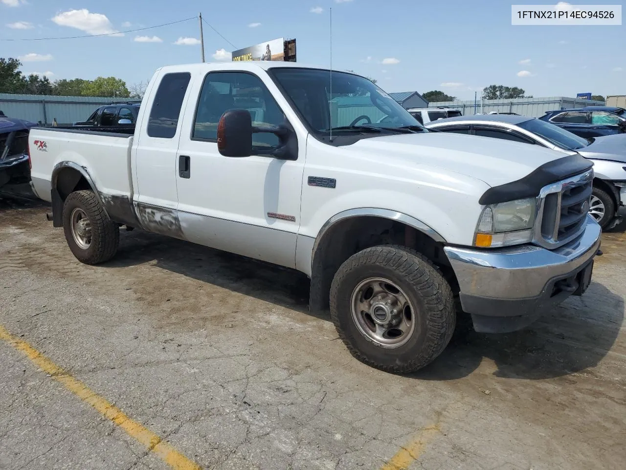 2004 Ford F250 Super Duty VIN: 1FTNX21P14EC94526 Lot: 71207774