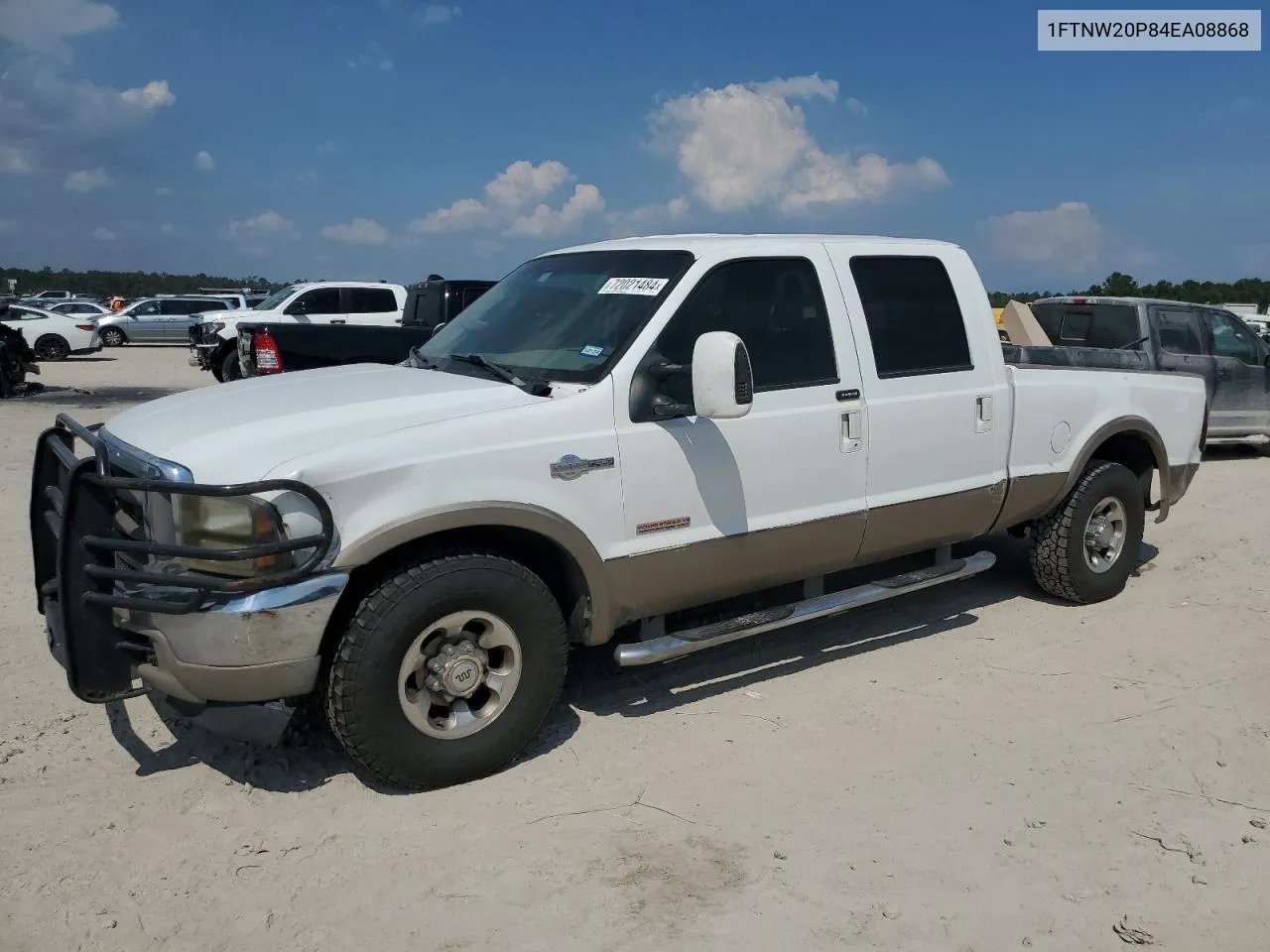 2004 Ford F250 Super Duty VIN: 1FTNW20P84EA08868 Lot: 72021484