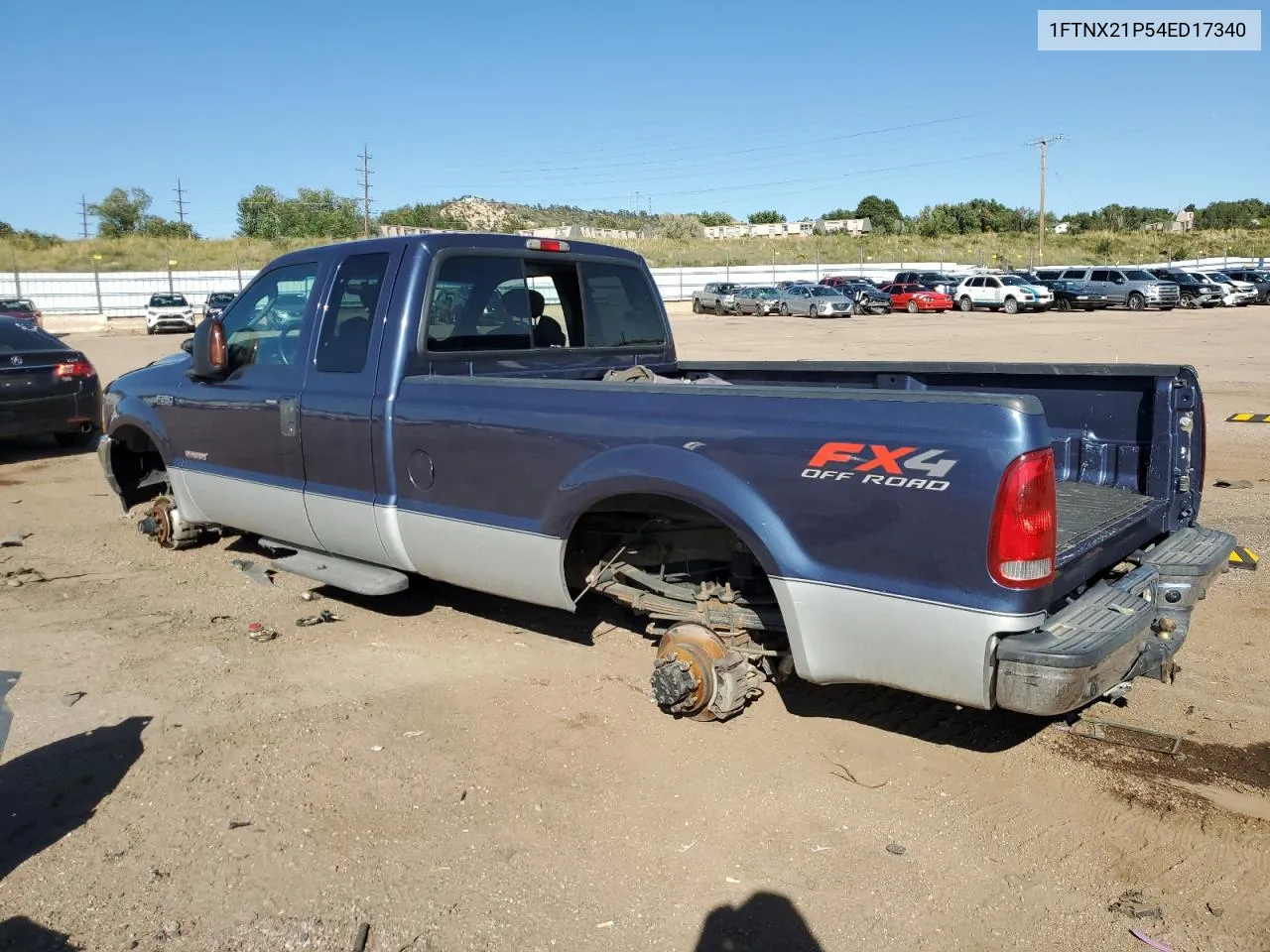 2004 Ford F250 Super Duty VIN: 1FTNX21P54ED17340 Lot: 72407124