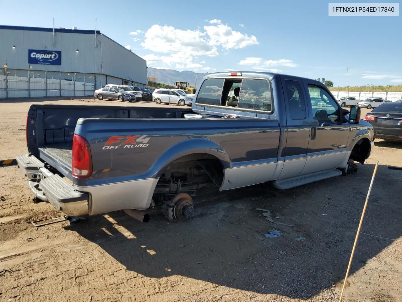 2004 Ford F250 Super Duty VIN: 1FTNX21P54ED17340 Lot: 72407124