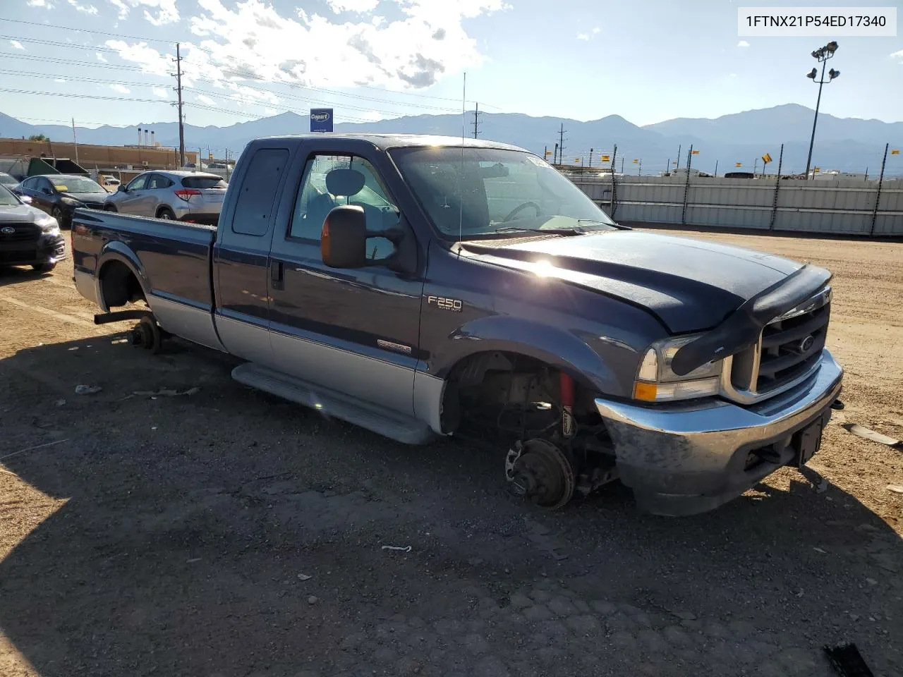 2004 Ford F250 Super Duty VIN: 1FTNX21P54ED17340 Lot: 72407124