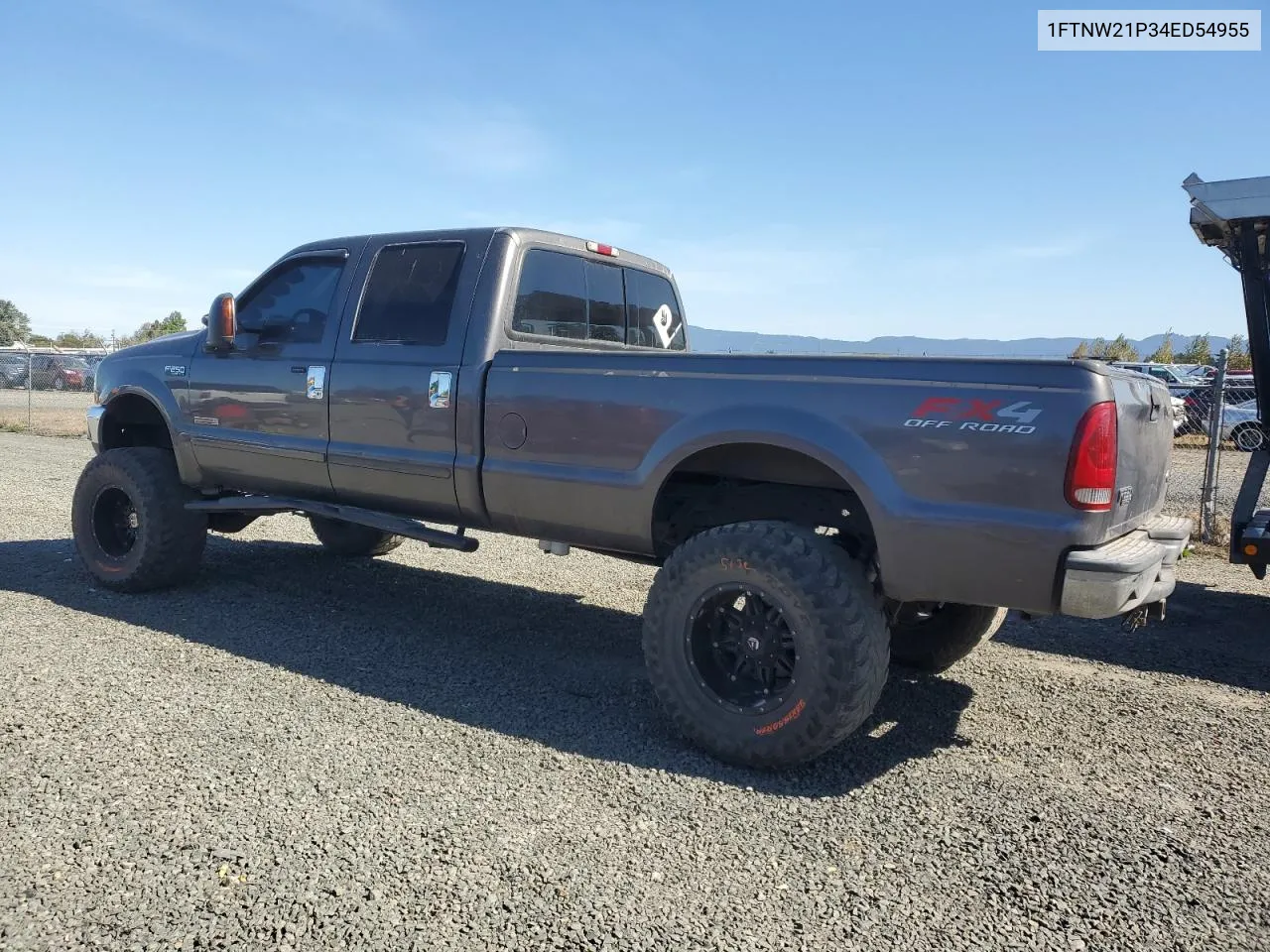 2004 Ford F250 Super Duty VIN: 1FTNW21P34ED54955 Lot: 72593364