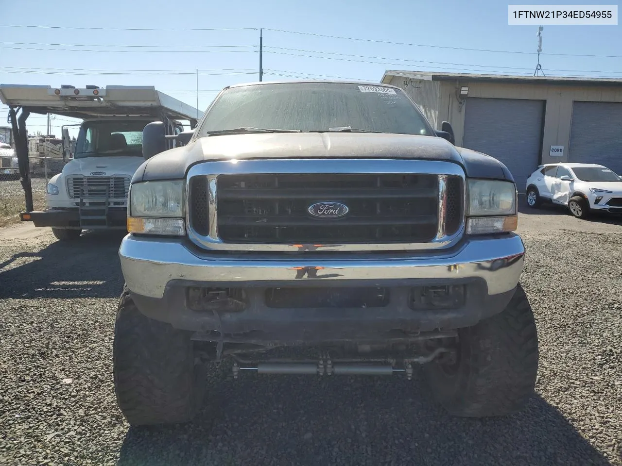 2004 Ford F250 Super Duty VIN: 1FTNW21P34ED54955 Lot: 72593364