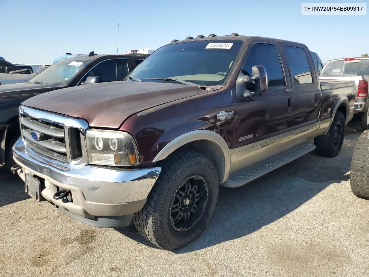 2004 Ford F250 Super Duty VIN: 1FTNW20P54EB09317 Lot: 72644624