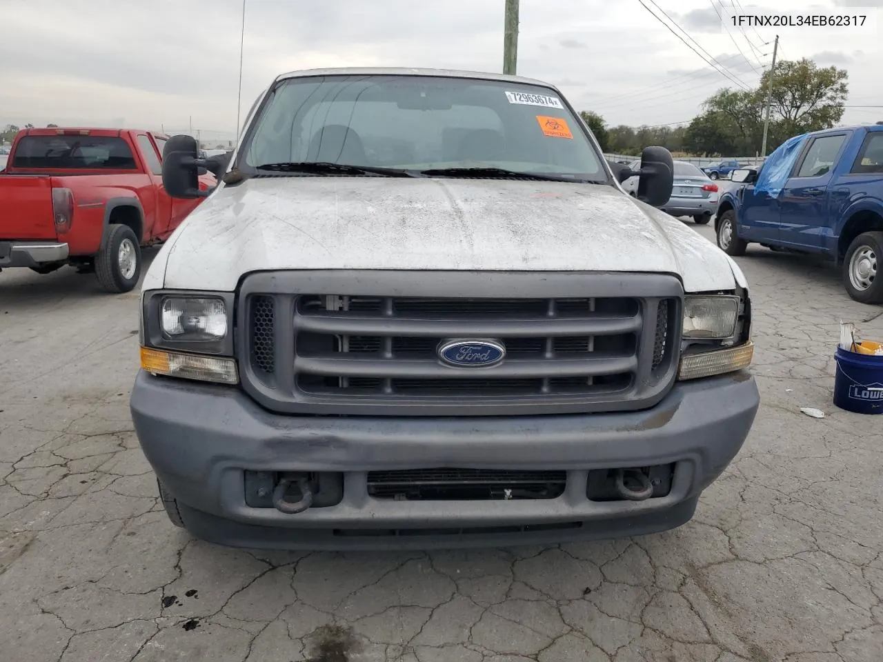 2004 Ford F250 Super Duty VIN: 1FTNX20L34EB62317 Lot: 72963674