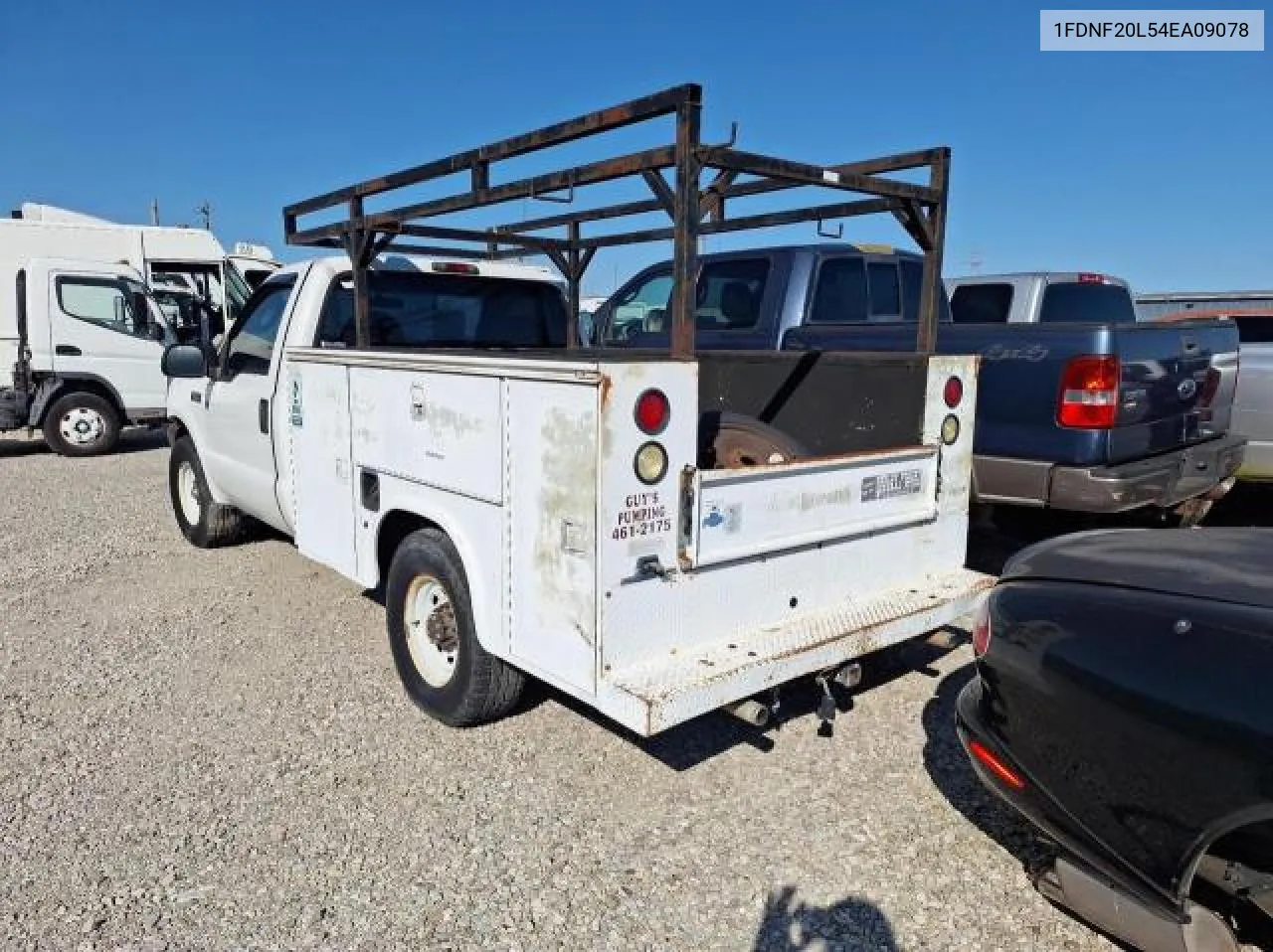 2004 Ford F250 Super Duty VIN: 1FDNF20L54EA09078 Lot: 75739824