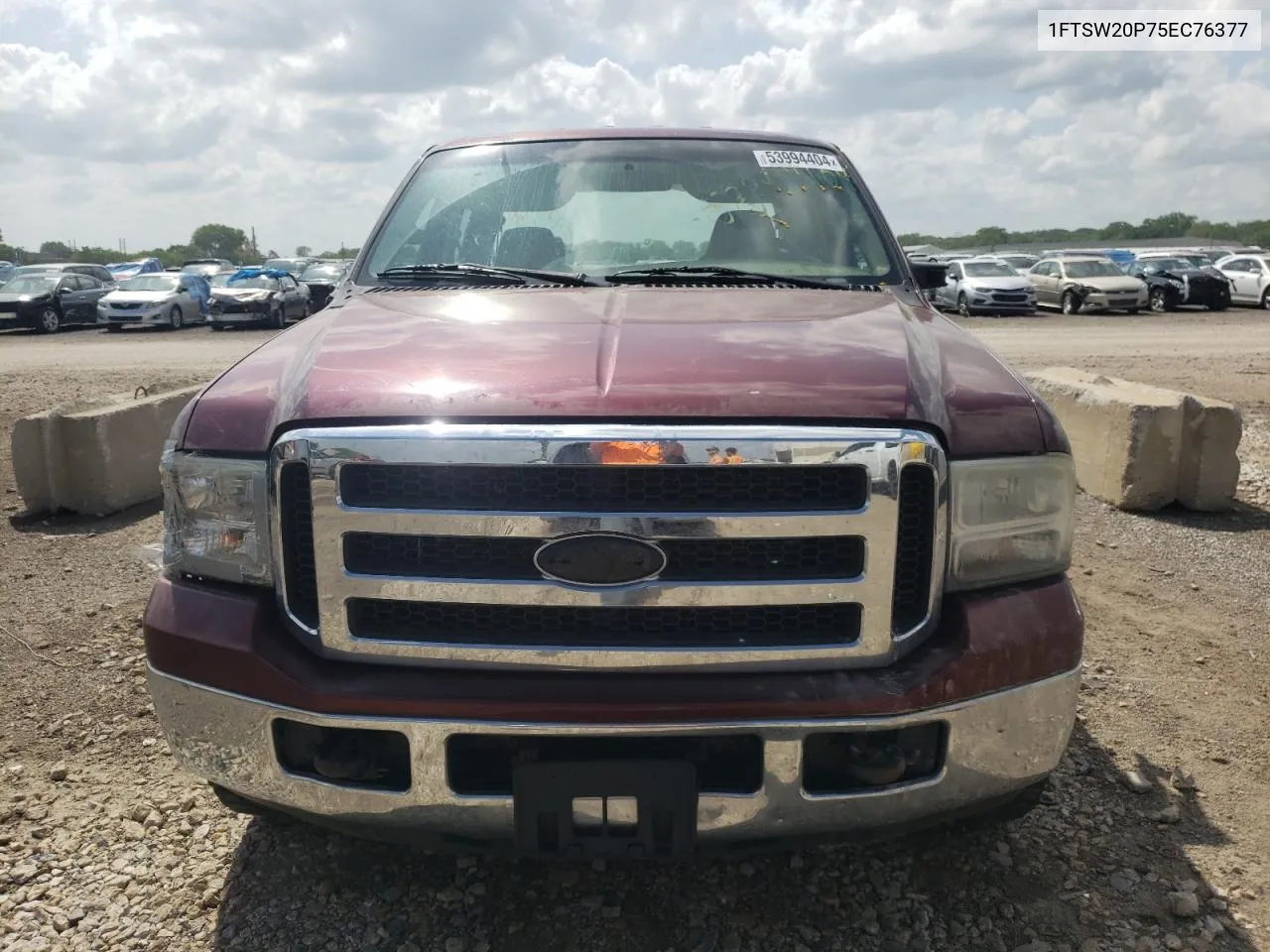 2005 Ford F250 Super Duty VIN: 1FTSW20P75EC76377 Lot: 53994404