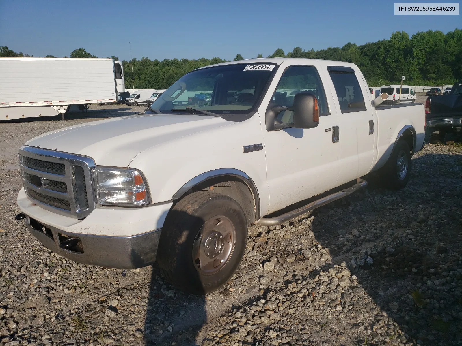 2005 Ford F250 Super Duty VIN: 1FTSW20595EA46239 Lot: 59826684