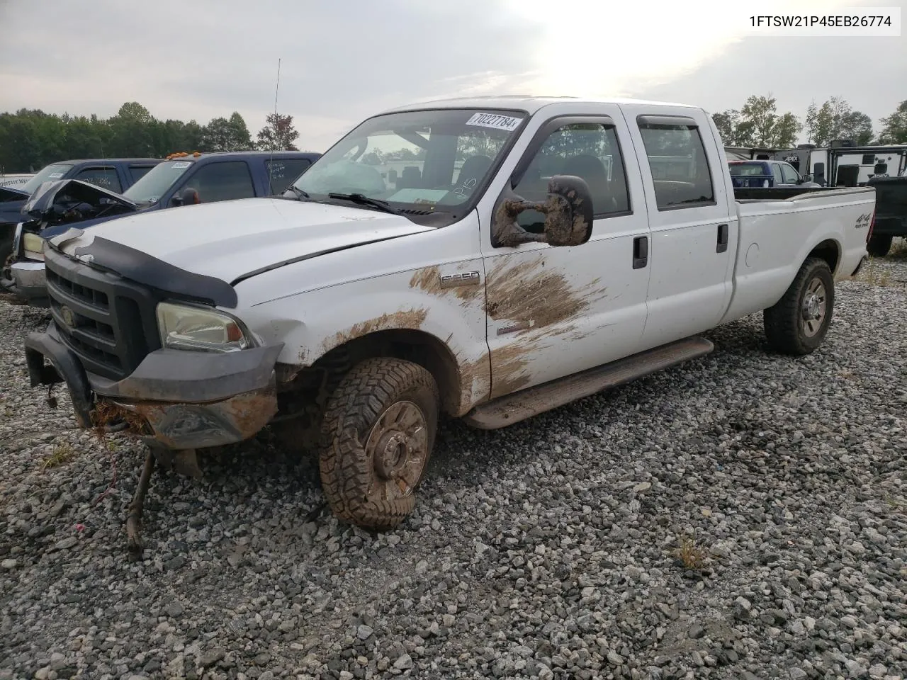 2005 Ford F250 Super Duty VIN: 1FTSW21P45EB26774 Lot: 70227784