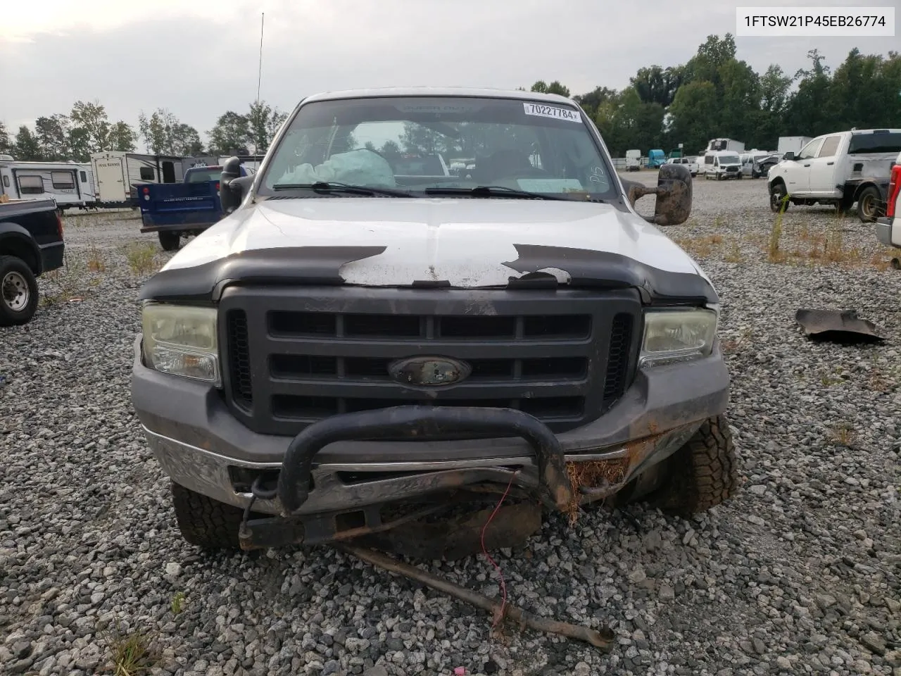 2005 Ford F250 Super Duty VIN: 1FTSW21P45EB26774 Lot: 70227784