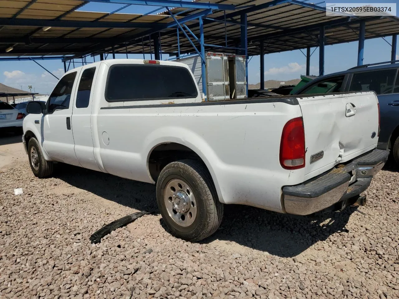 2005 Ford F250 Super Duty VIN: 1FTSX20595EB03374 Lot: 70282374