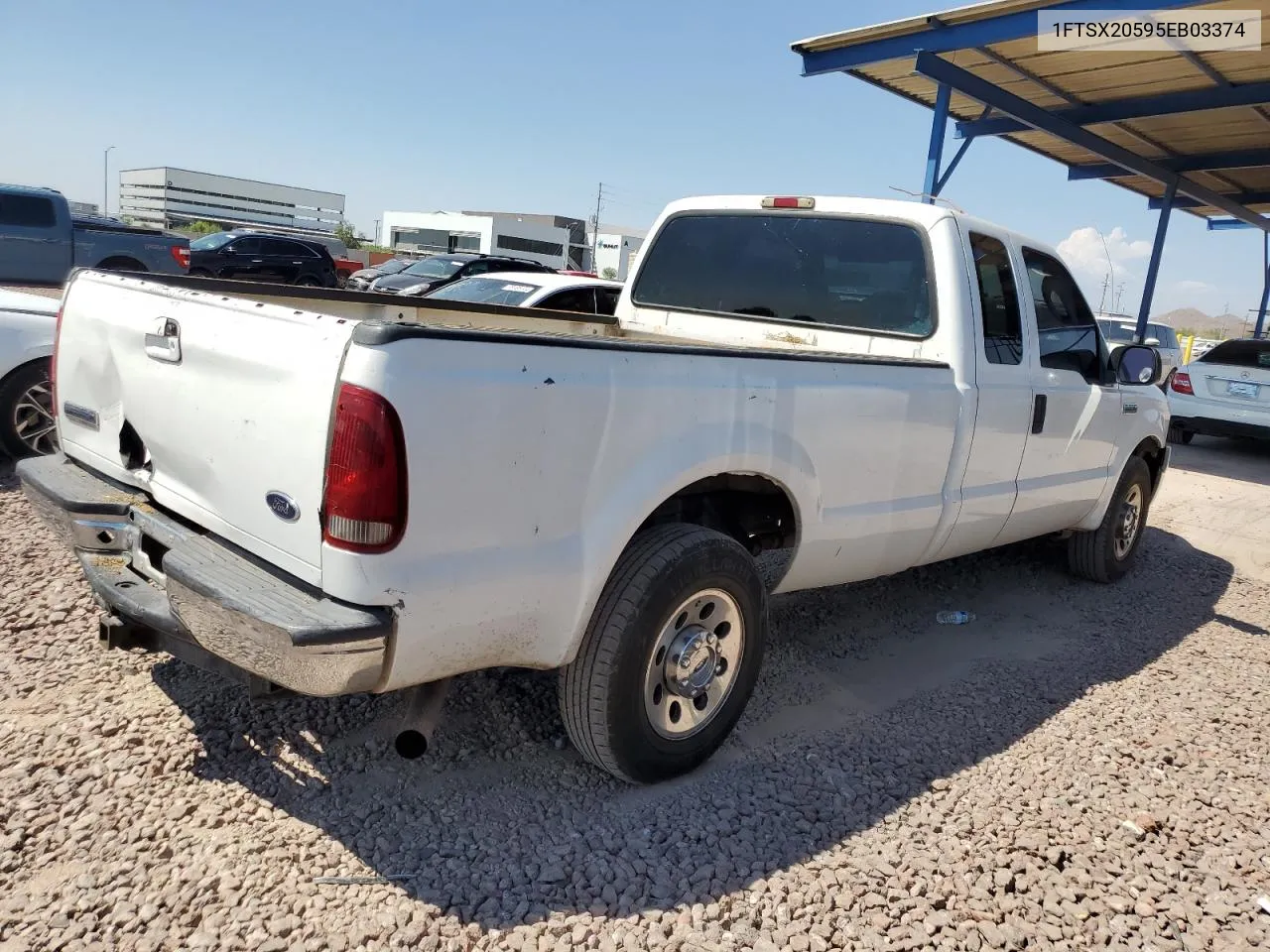 2005 Ford F250 Super Duty VIN: 1FTSX20595EB03374 Lot: 70282374