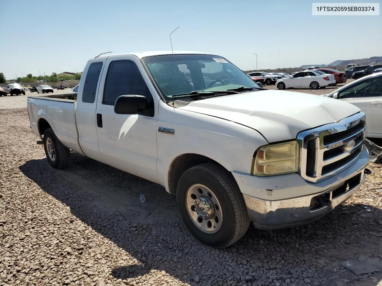 2005 Ford F250 Super Duty VIN: 1FTSX20595EB03374 Lot: 70282374