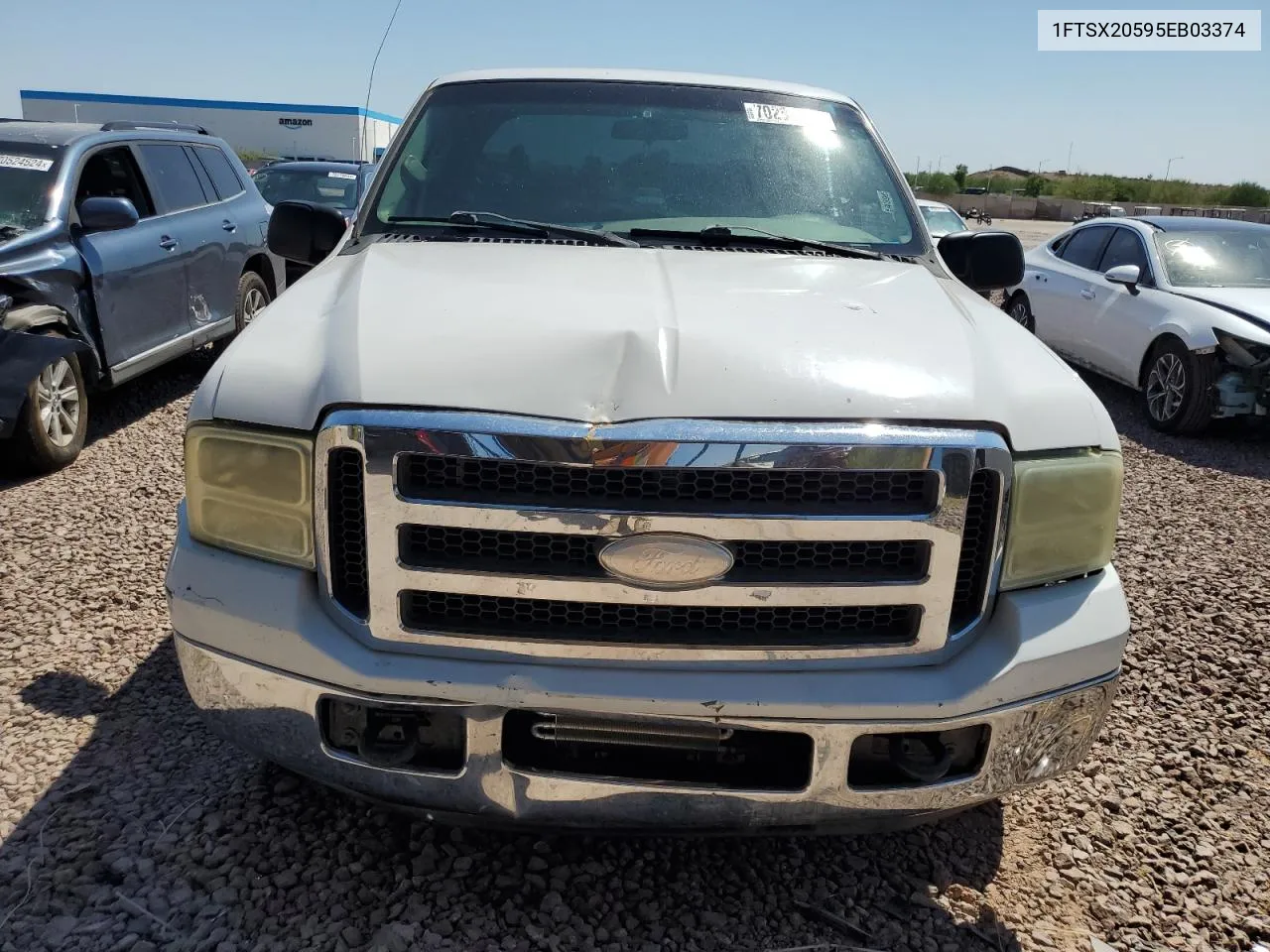 2005 Ford F250 Super Duty VIN: 1FTSX20595EB03374 Lot: 70282374