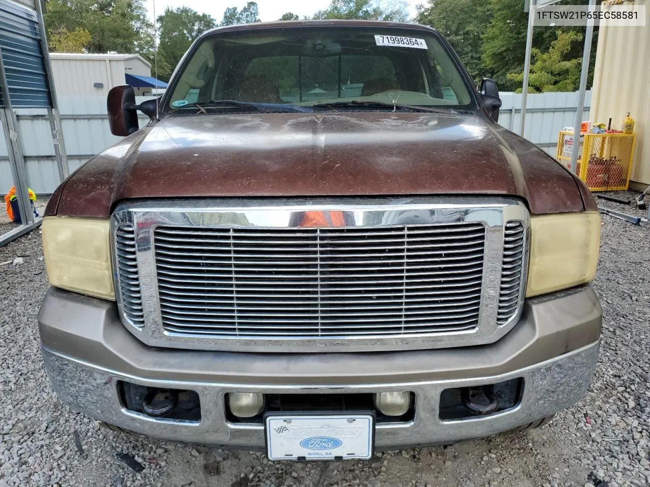 2005 Ford F250 Super Duty VIN: 1FTSW21P65EC58581 Lot: 71998364