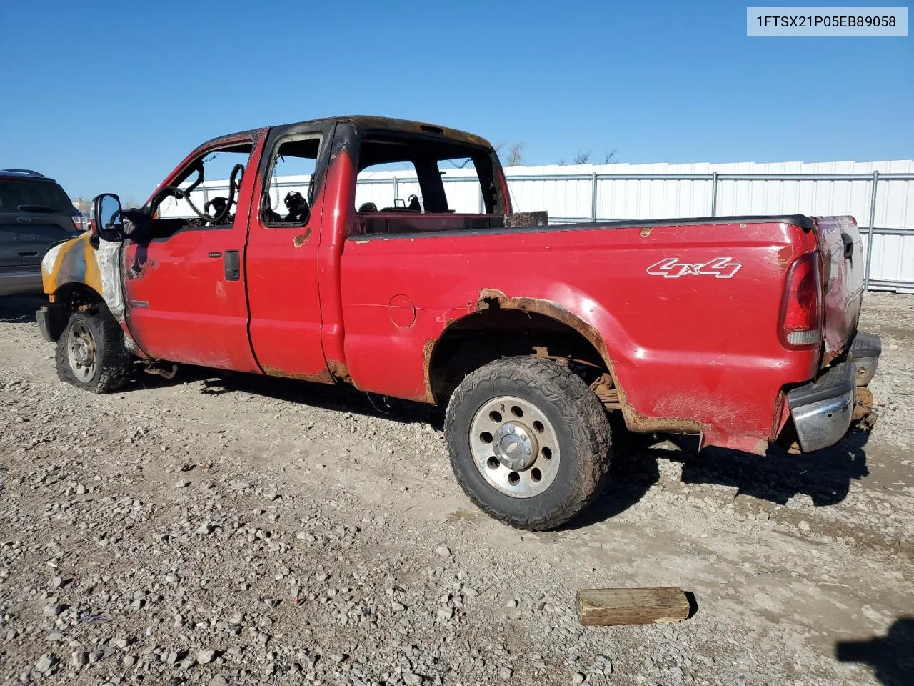 2005 Ford F250 Super Duty VIN: 1FTSX21P05EB89058 Lot: 79013304