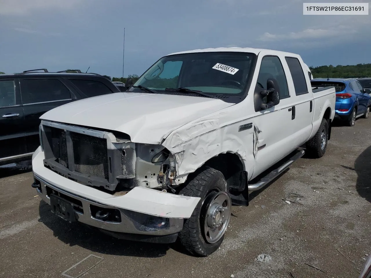 2006 Ford F250 Super Duty VIN: 1FTSW21P86EC31691 Lot: 53408874