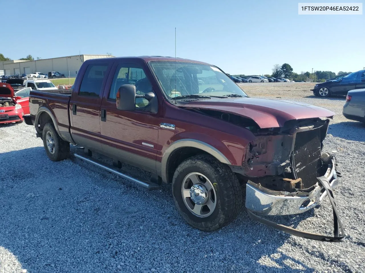 2006 Ford F250 Super Duty VIN: 1FTSW20P46EA52422 Lot: 72321834