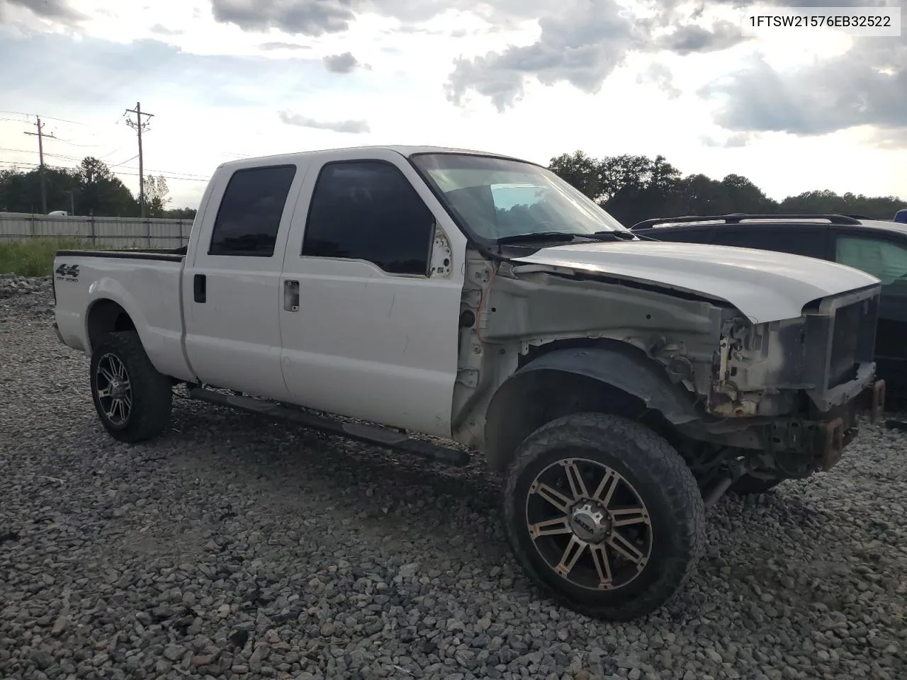 2006 Ford F250 Super Duty VIN: 1FTSW21576EB32522 Lot: 72452134