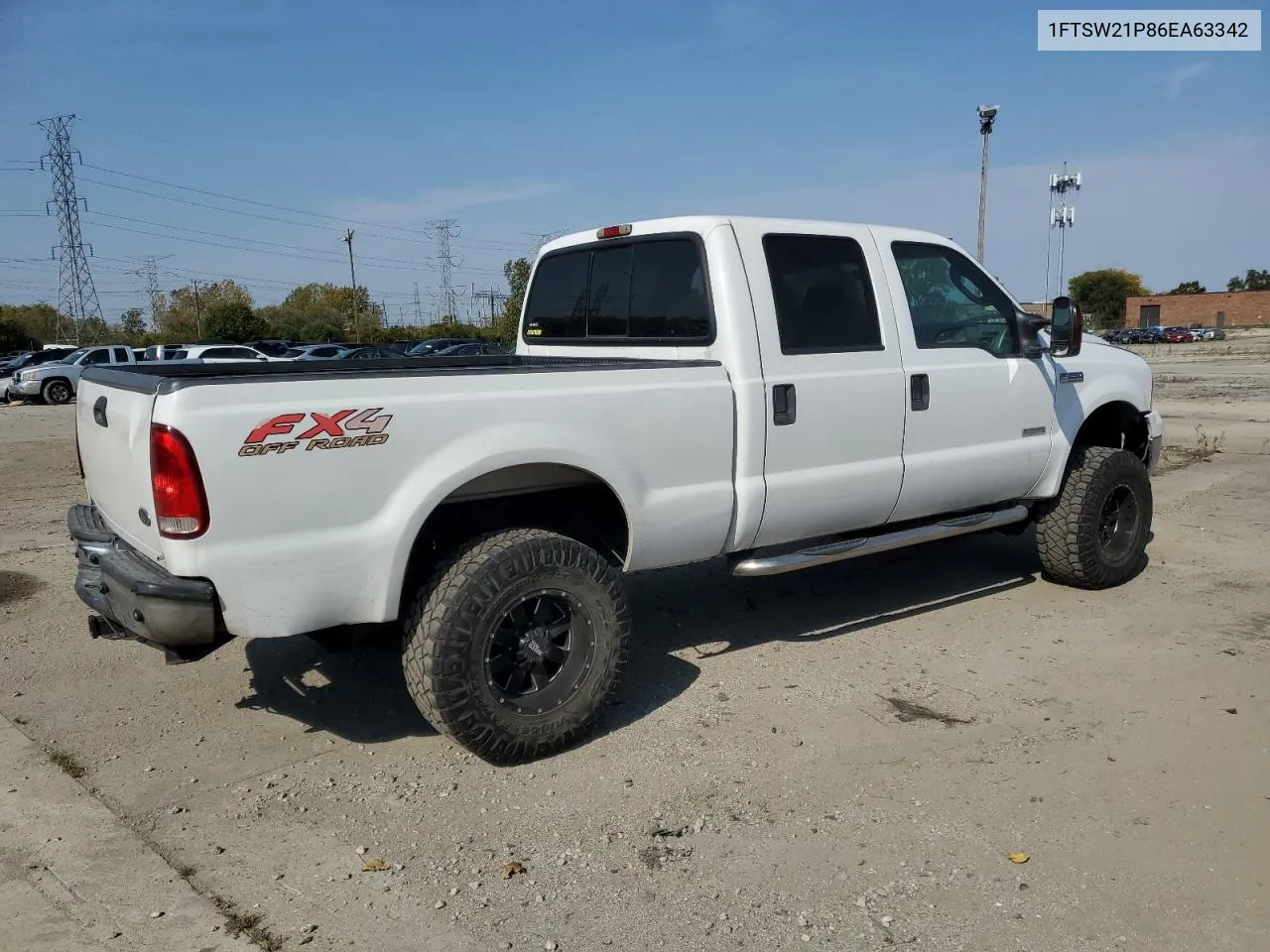 2006 Ford F250 Super Duty VIN: 1FTSW21P86EA63342 Lot: 76046974