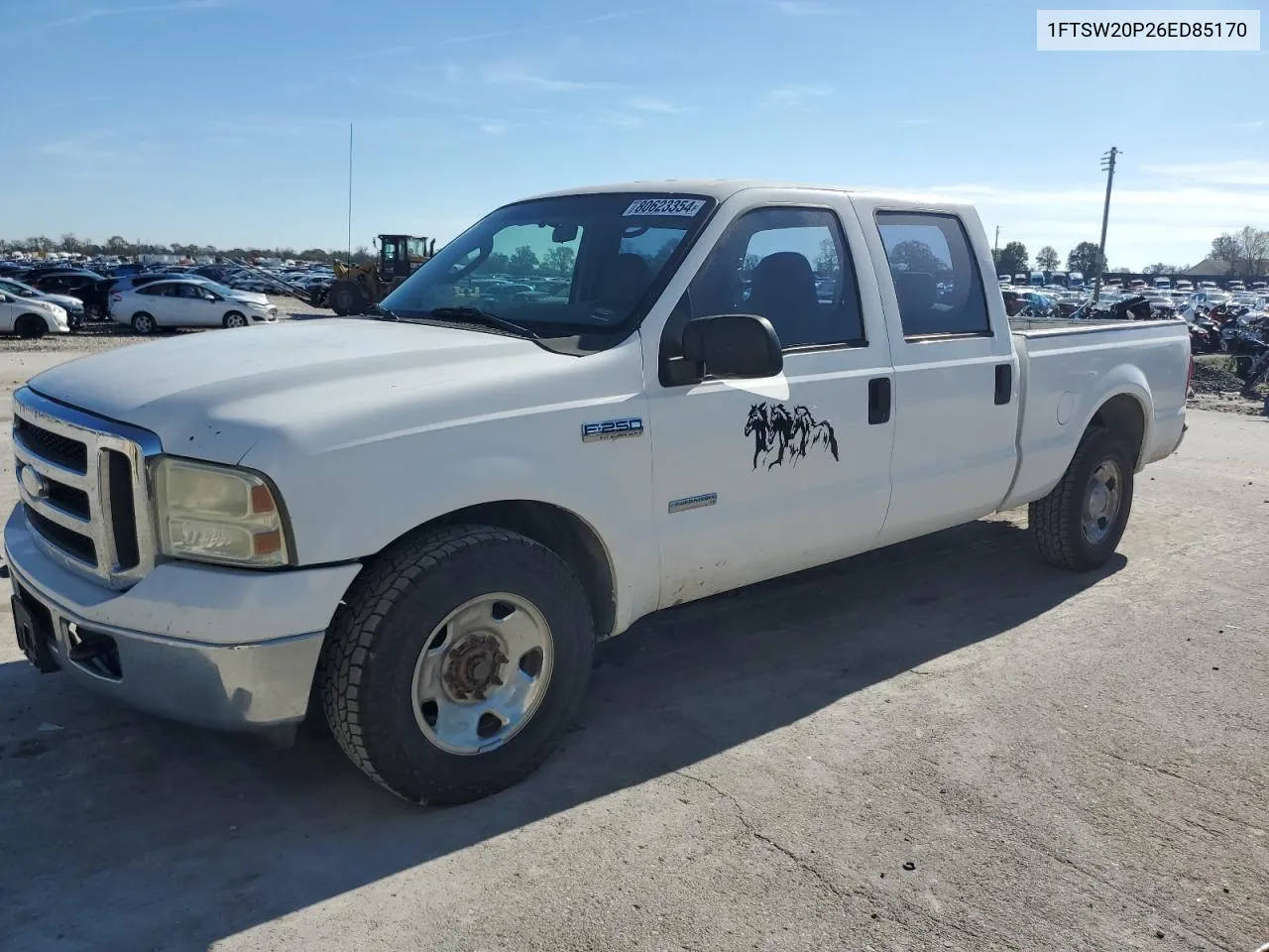 2006 Ford F250 Super Duty VIN: 1FTSW20P26ED85170 Lot: 80623354