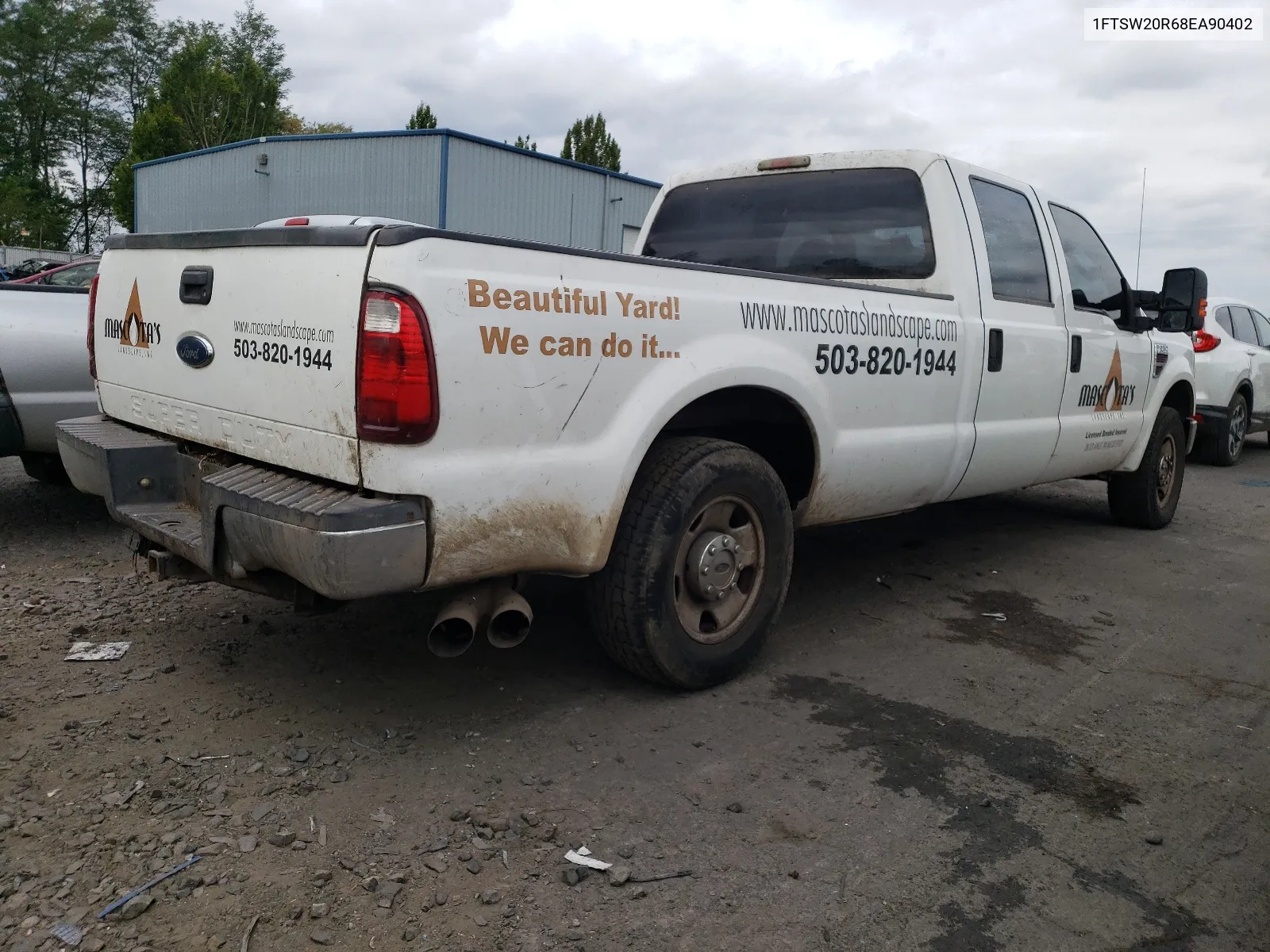 2008 Ford F250 Super Duty VIN: 1FTSW20R68EA90402 Lot: 67507004