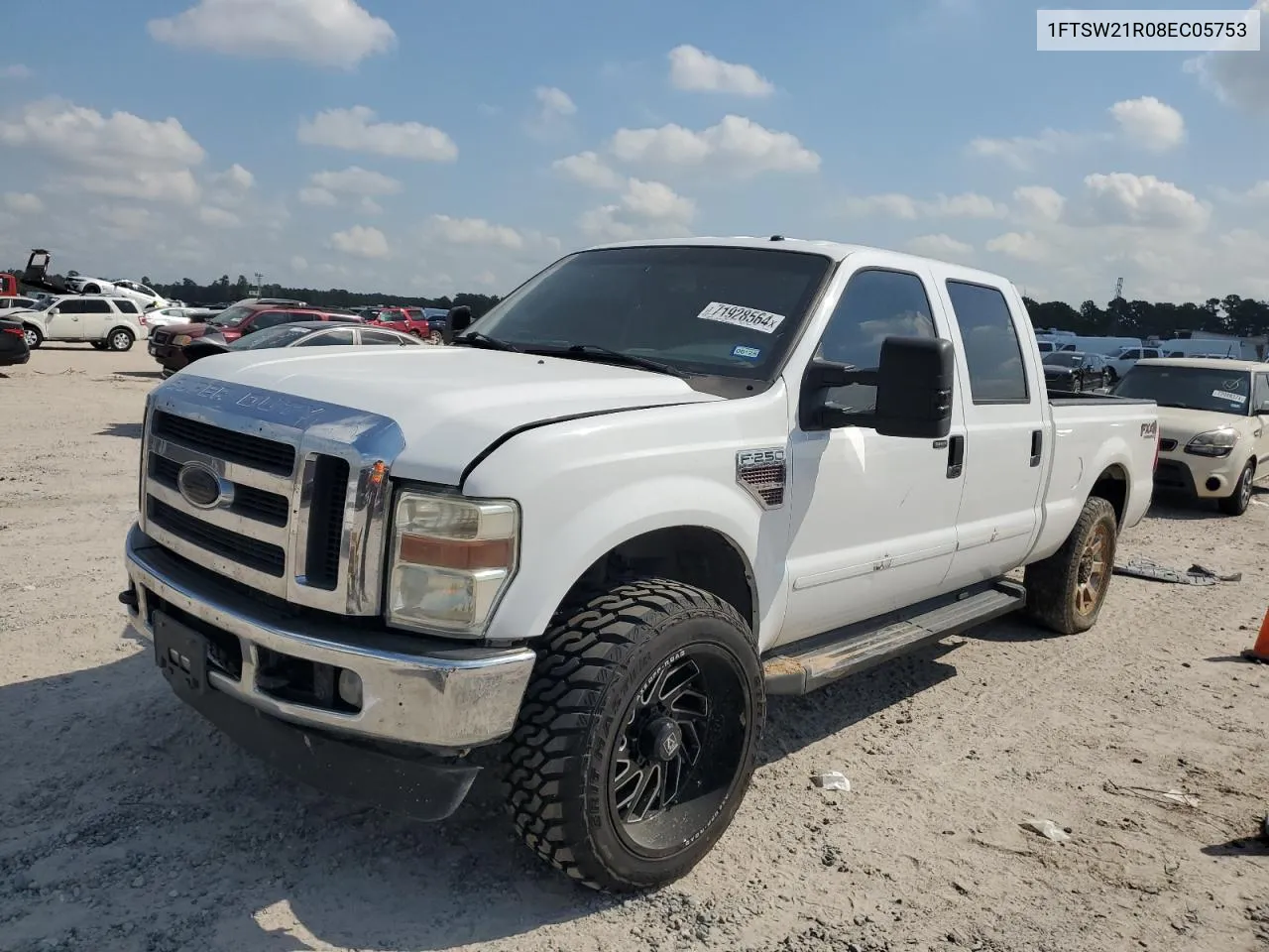 2008 Ford F250 Super Duty VIN: 1FTSW21R08EC05753 Lot: 71928564