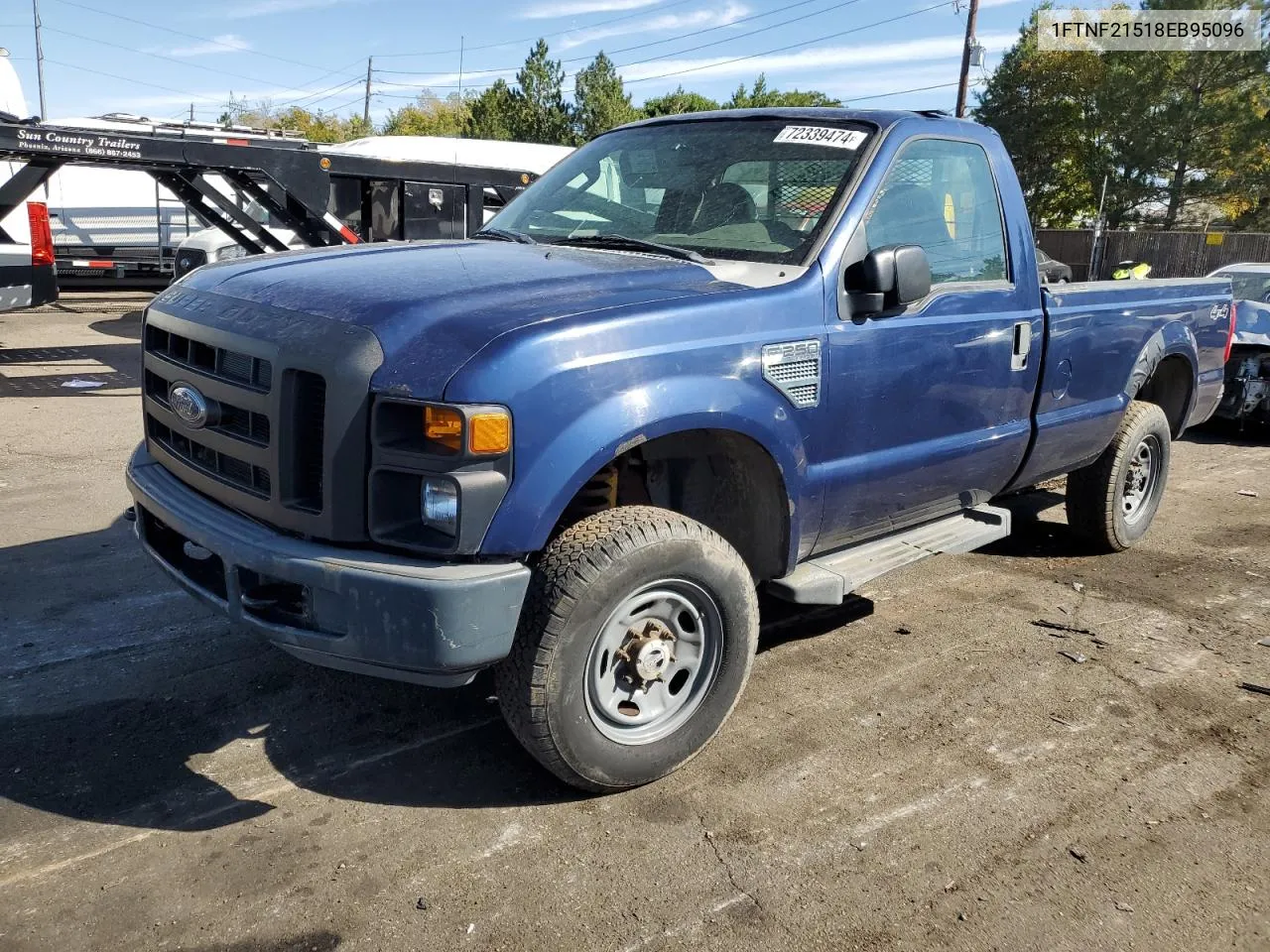 2008 Ford F250 Super Duty VIN: 1FTNF21518EB95096 Lot: 72339474