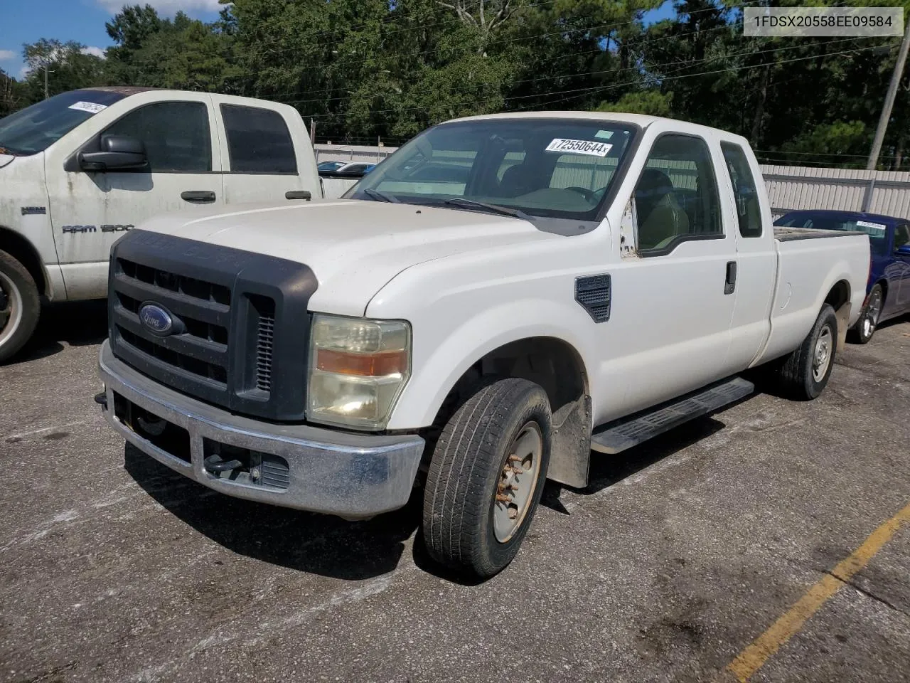 2008 Ford F250 Super Duty VIN: 1FDSX20558EE09584 Lot: 72550644