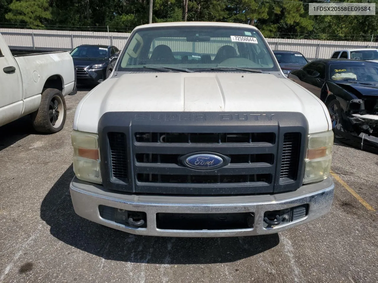 2008 Ford F250 Super Duty VIN: 1FDSX20558EE09584 Lot: 72550644