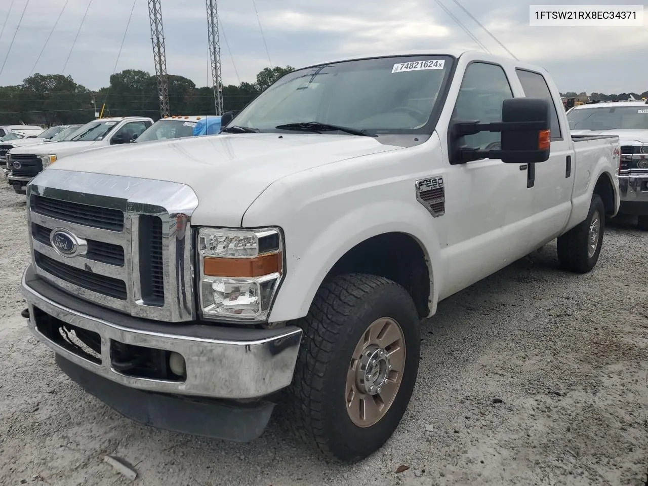 2008 Ford F250 Super Duty VIN: 1FTSW21RX8EC34371 Lot: 74821624