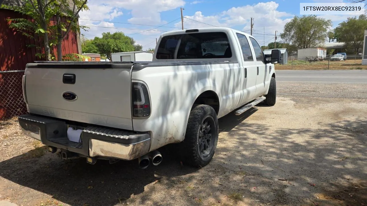 2008 Ford F250 Super Duty VIN: 1FTSW20RX8EC92319 Lot: 74862234